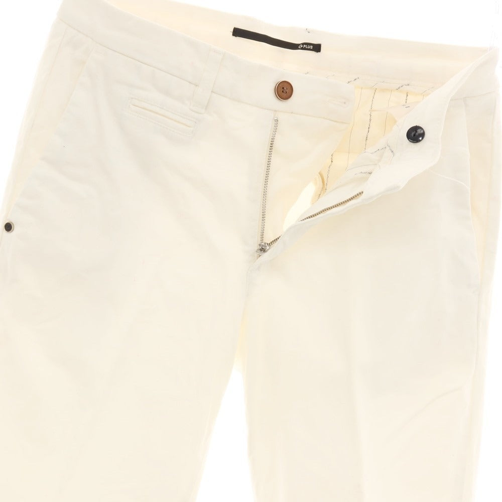 【中古】チープラス C+ ストレッチ コットン カジュアルスラックスパンツ ホワイト【サイズ31】【 状態ランクC 】【 メンズ 】