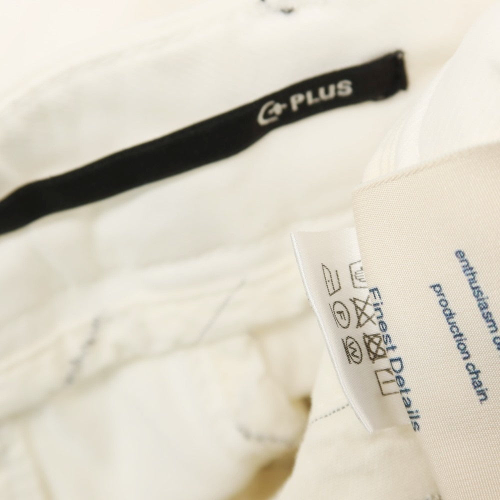 【中古】チープラス C+ ストレッチ コットン カジュアルスラックスパンツ ホワイト【サイズ31】【 状態ランクC 】【 メンズ 】