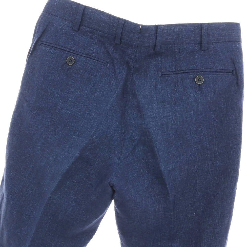 【中古】ファッソナブル Faconnable リネン カジュアルスラックスパンツ ネイビー【サイズ46】【 状態ランクB 】【 メンズ 】