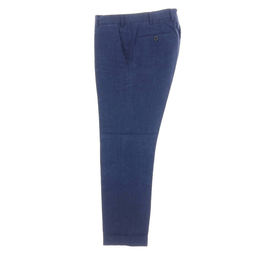 【中古】ファッソナブル Faconnable リネン カジュアルスラックスパンツ ネイビー【サイズ46】【 状態ランクB 】【 メンズ 】