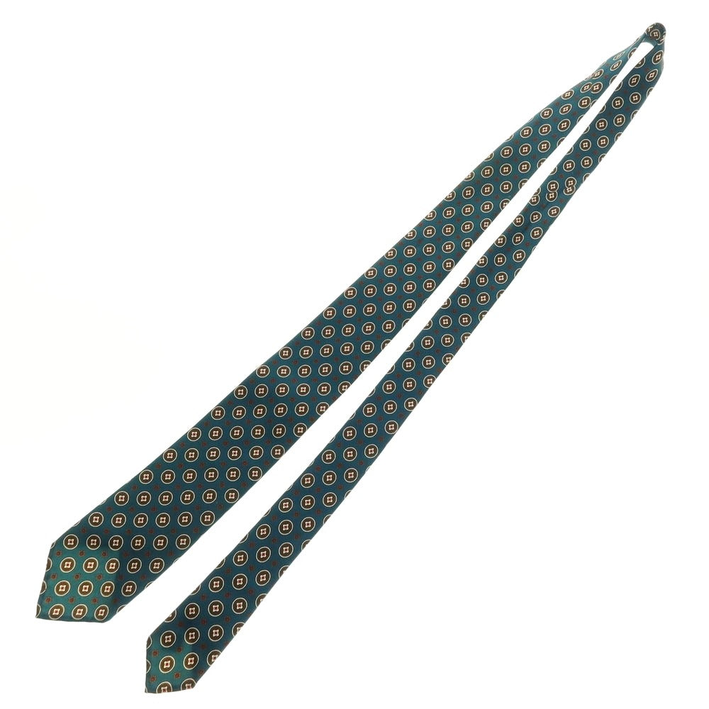 【中古】オルタナ Alterna シルク 小紋柄ネクタイ ブルーグリーンxブラウン【 状態ランクA 】【 メンズ 】