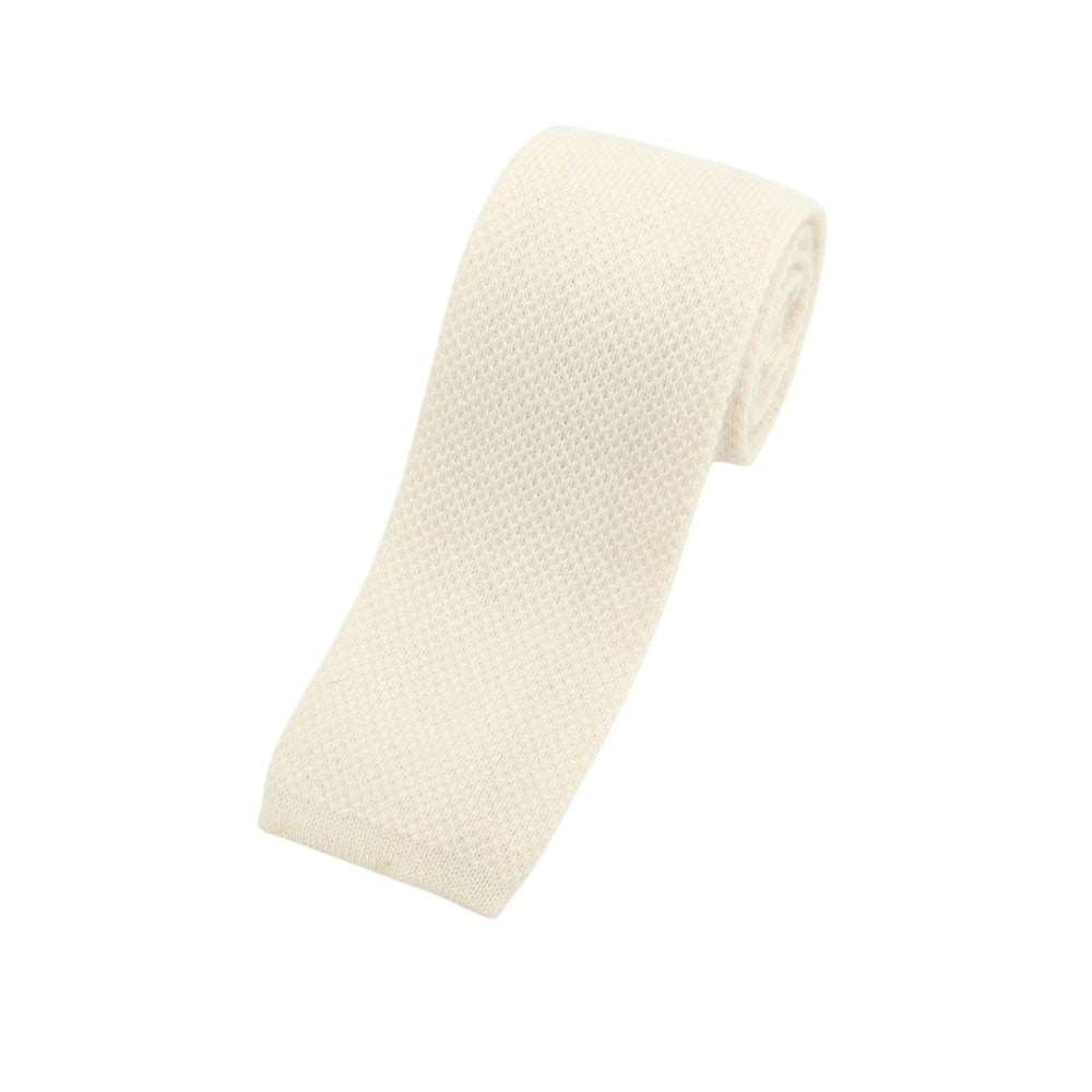 【中古】イレブンティ eleventy カシミヤ ニットタイ ベージュ【 状態ランクB 】【 メンズ 】