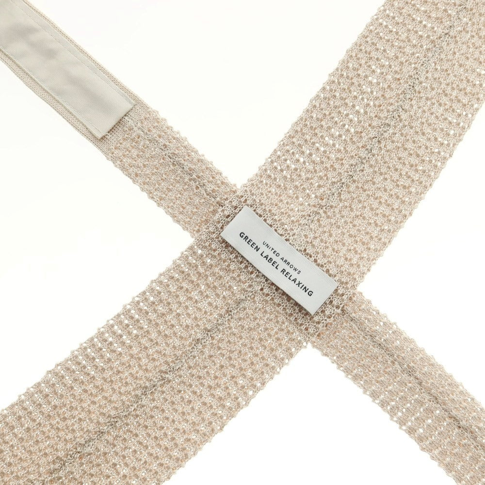 【中古】グリーンレーベルリラクシング green label relaxing シルク ニットタイ ベージュ【 状態ランクB 】【 メンズ 】
