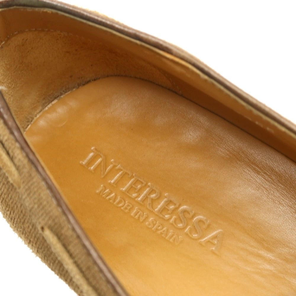 【中古】インテレッサ INTERESSA スエード タッセルローファー ブラウン【サイズ6 1/2】【 状態ランクB 】【 メンズ 】