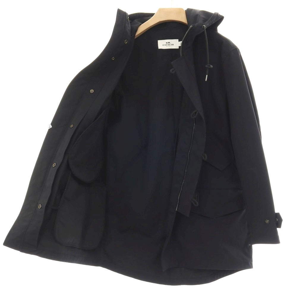 【中古】コーチ COACH ポリエステル モッズコート ブラック【サイズM】【 状態ランクC 】【 メンズ 】