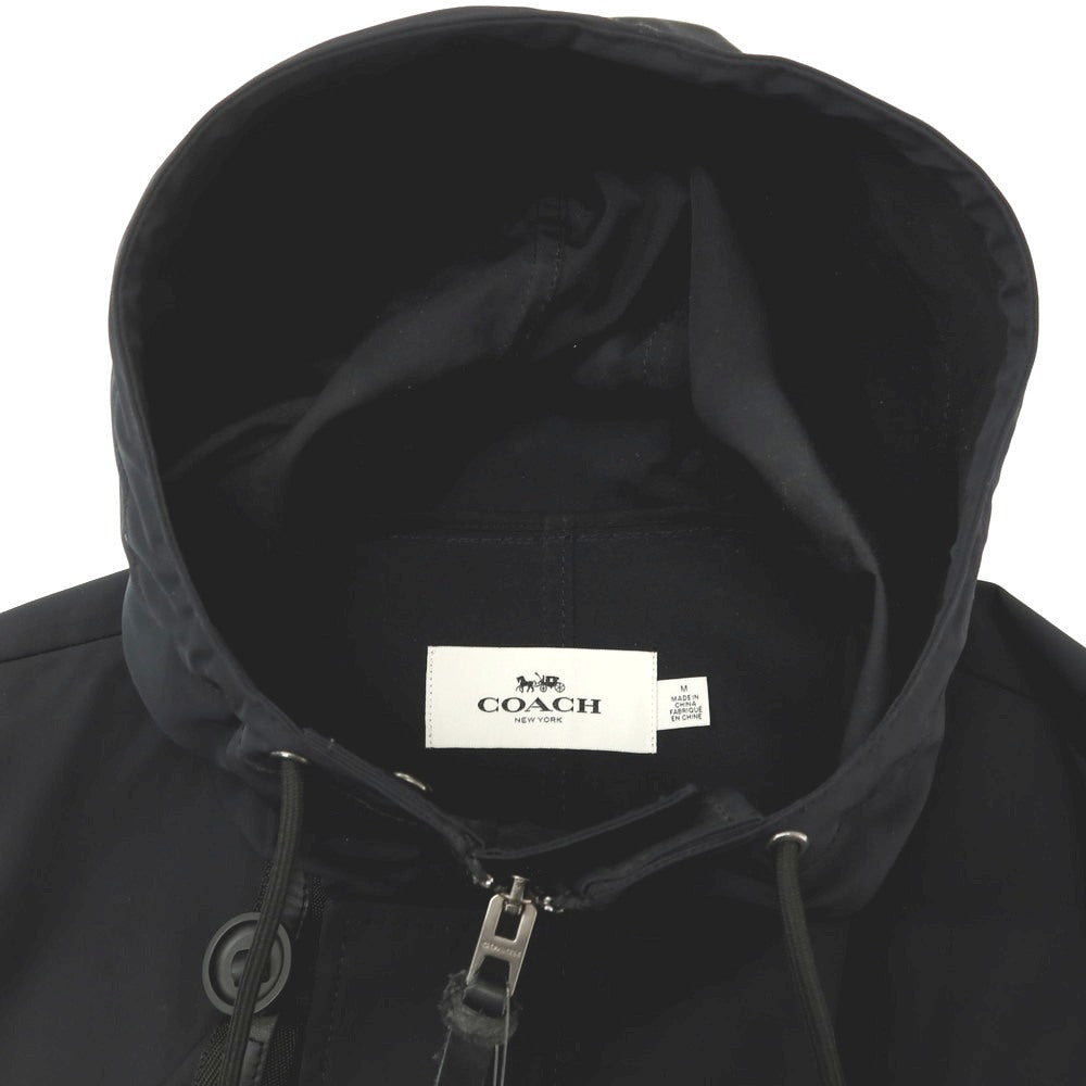 【中古】コーチ COACH ポリエステル モッズコート ブラック【サイズM】【 状態ランクC 】【 メンズ 】