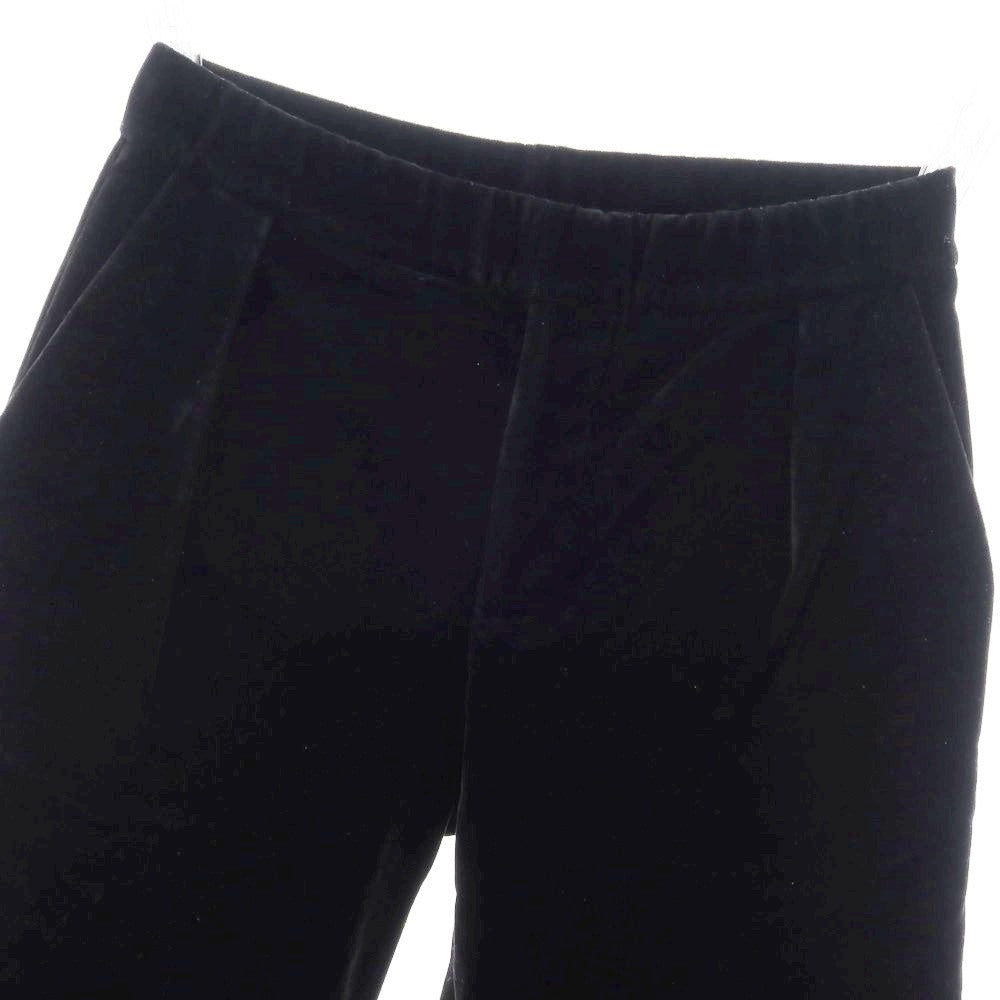 【中古】エンポリオ アルマーニ EMPORIO ARMANI コットンナイロン ベロア イージースラックスパンツ ブラック【 M 】【 状態ランクC 】【 メンズ 】
