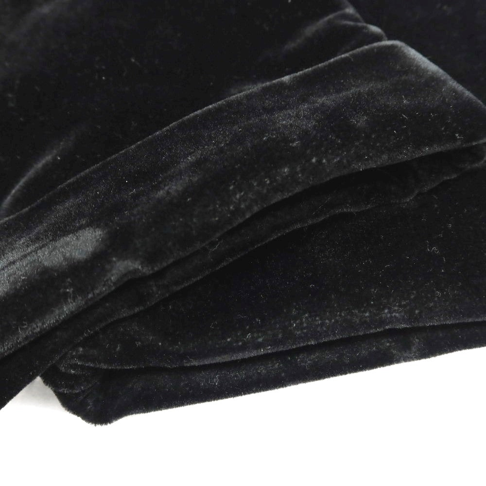 【中古】エンポリオ アルマーニ EMPORIO ARMANI コットンナイロン ベロア イージースラックスパンツ ブラック【 M 】【 状態ランクC 】【 メンズ 】