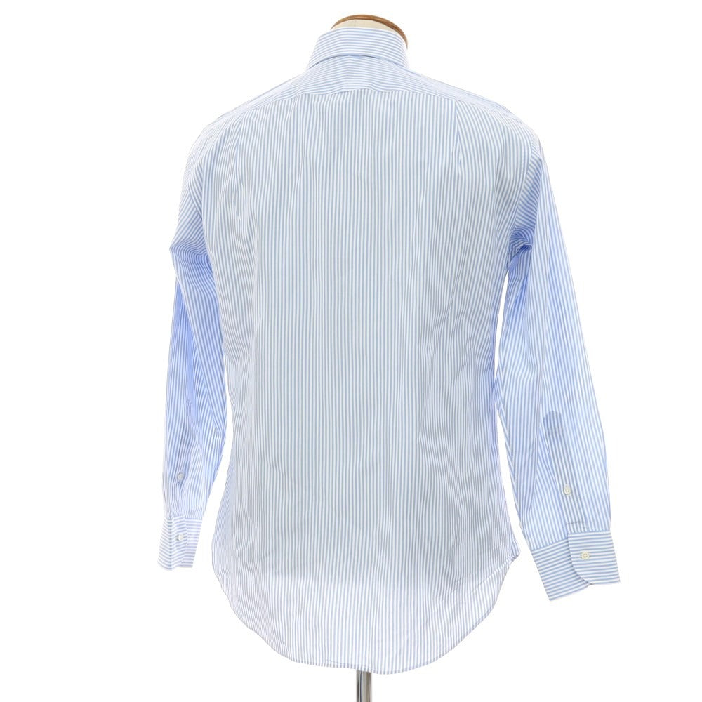 【中古】アザブテーラー azabu tailor コットン ストライプ ドレスシャツ ライトブルーxホワイト【 40 】【 状態ランクB 】【 メンズ 】