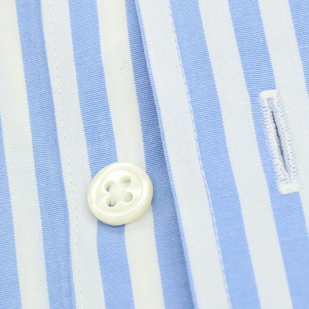 【中古】アザブテーラー azabu tailor コットン ストライプ ドレスシャツ ライトブルーxホワイト【 40 】【 状態ランクB 】【 メンズ 】