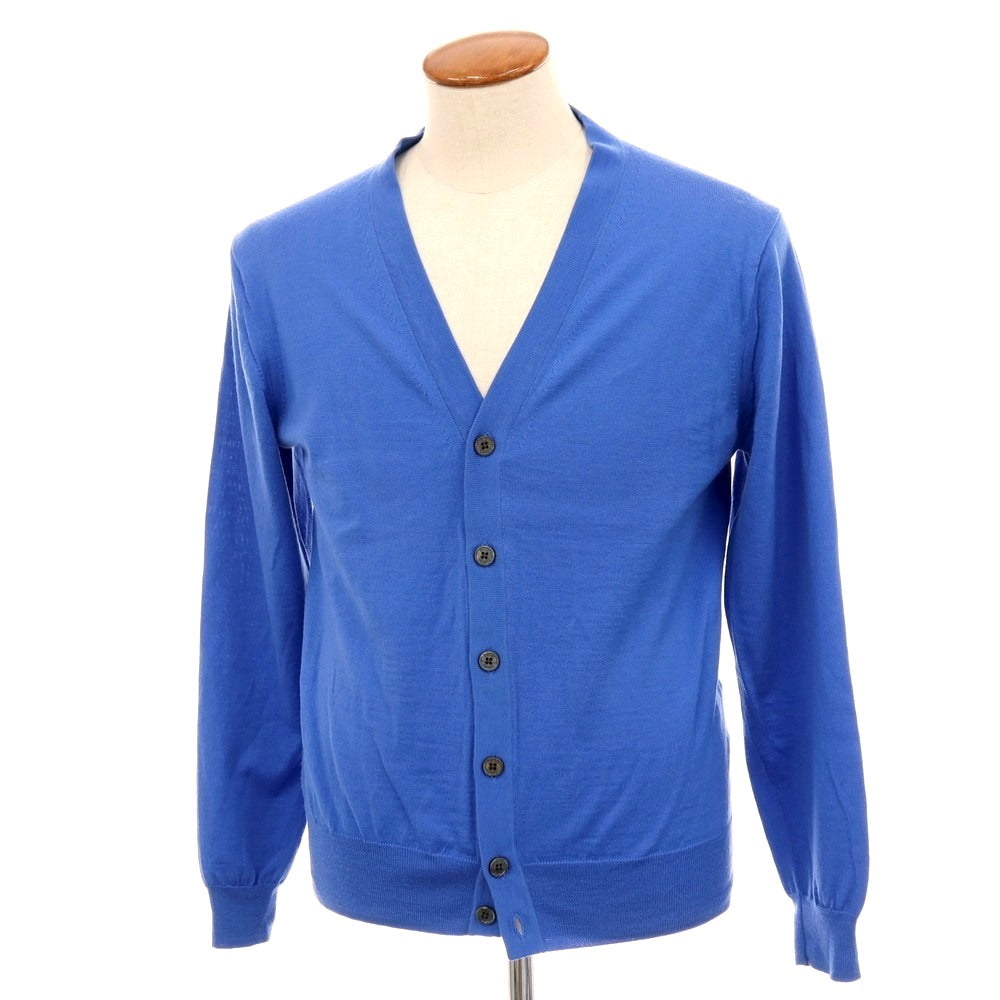 【中古】エディフィス EDIFICE SAFIELLA SAFIL ハイゲージ ウール カーディガン ブルー【 46 】【 状態ランクB 】【 メンズ 】