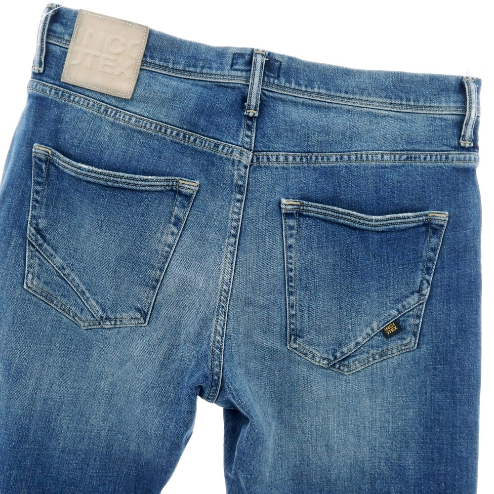 【中古】インコテックス ブルーディヴィジョン INCOTEX BLUE DIVISION ダメージ&リペア加工 ストレッチ コットン デニムパンツ ジーンズ ブルー【 31 】【 状態ランクB 】【 メンズ 】