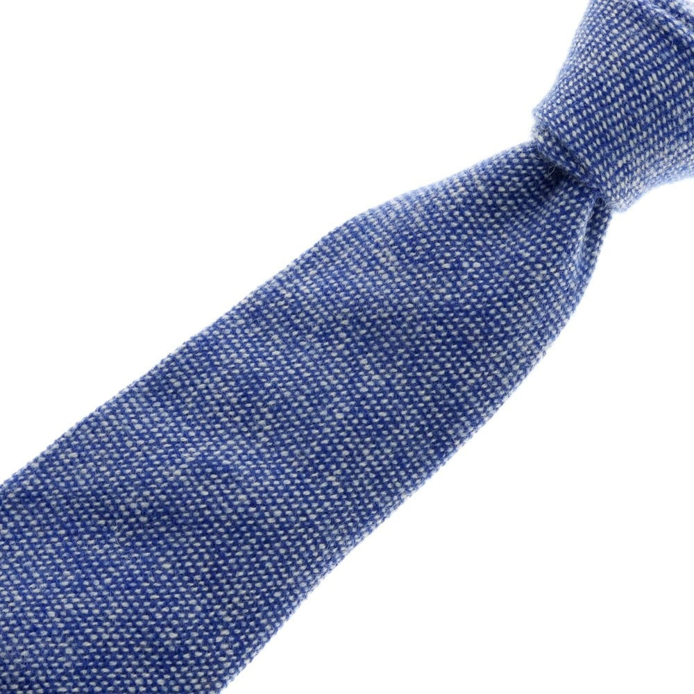 【中古】ルイジ ボレッリ Luigi Borrelli カシミヤ 無地ネクタイ ブルー【 状態ランクC 】【 メンズ 】