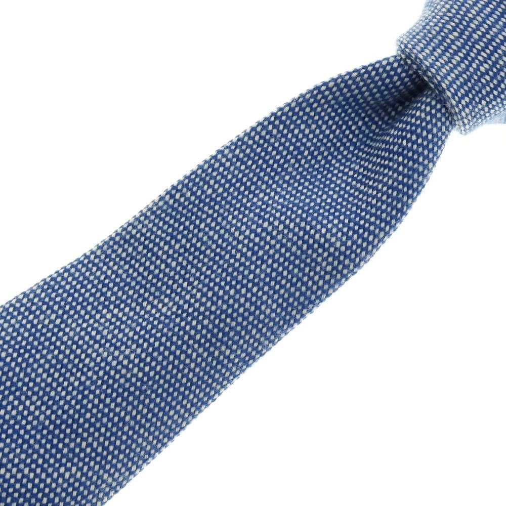 【中古】ルイジ ボレッリ Luigi Borrelli ウール 無地ネクタイ ブルー【 状態ランクC 】【 メンズ 】