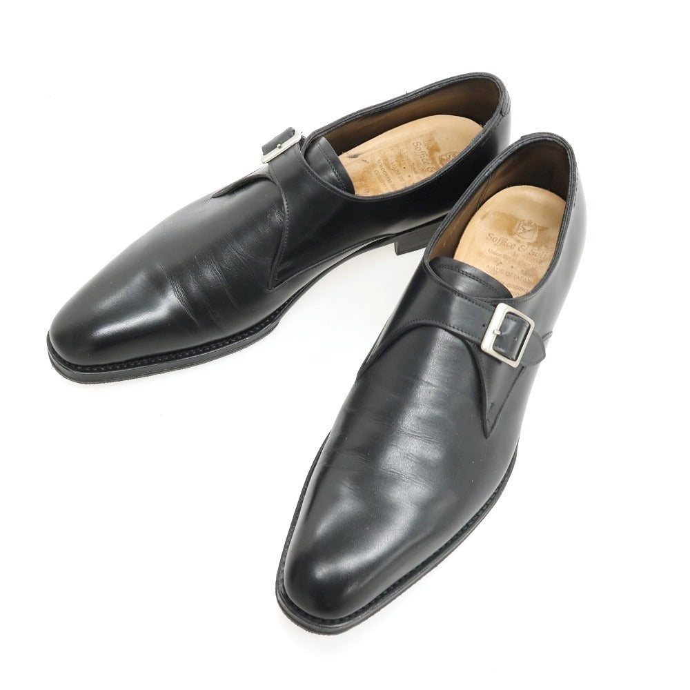 【中古】ソフィス&ソリッド Soffice & Solid ドレスシューズ ブラック【サイズ7】【 状態ランクB 】【 メンズ 】