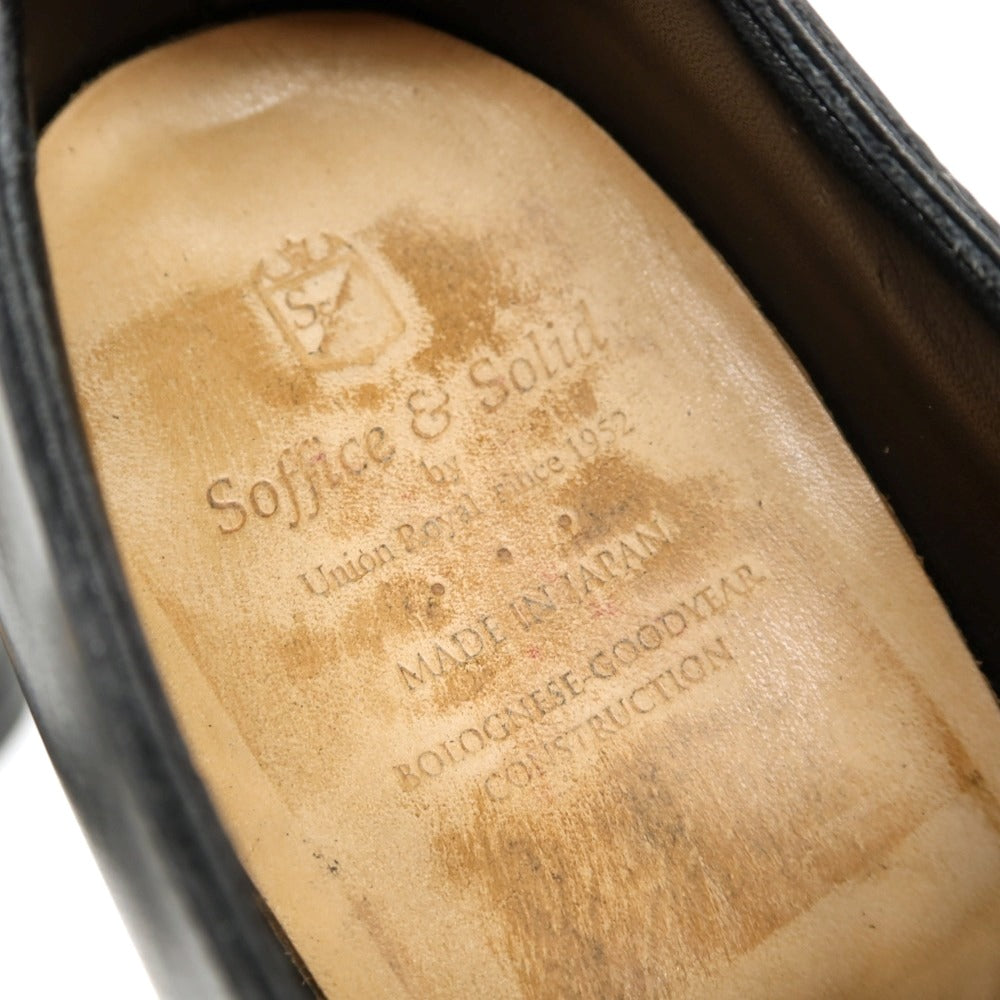 【中古】ソフィス&ソリッド Soffice & Solid ドレスシューズ ブラック【サイズ7】【 状態ランクB 】【 メンズ 】