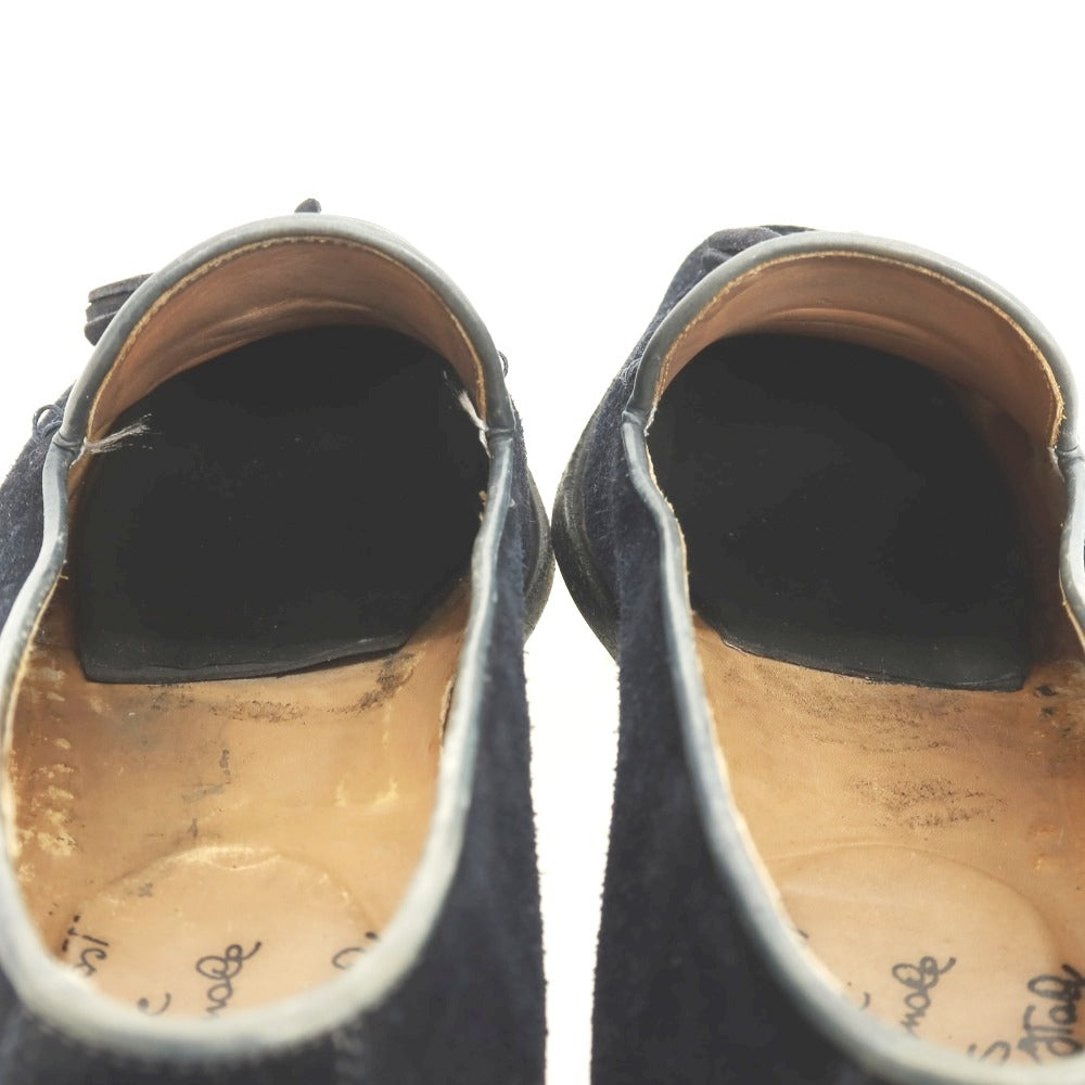 【中古】アルマス ALMAS スエード タッセルローファー ネイビー【サイズ40 1/2】【 状態ランクC 】【 メンズ 】