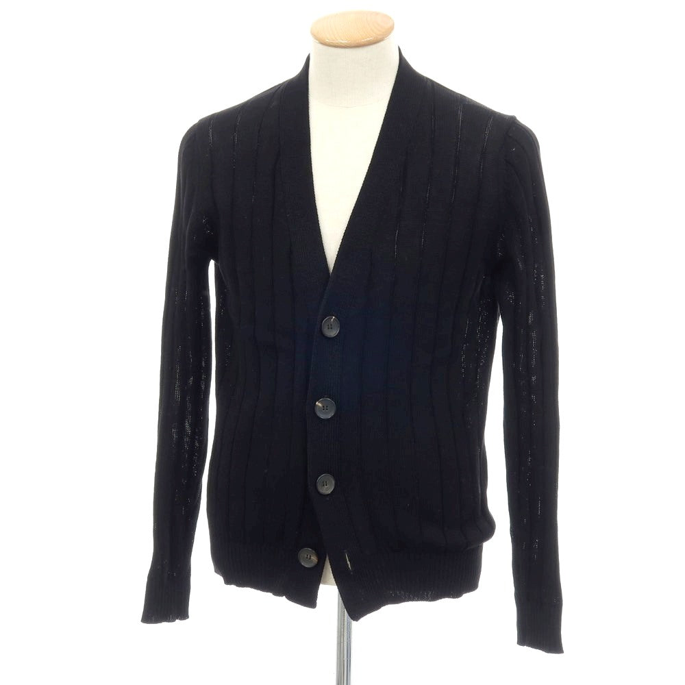 【中古】サンモリッツ S.MORITZ コットン カーディガン ブラック【サイズ46】【 状態ランクC 】【 メンズ 】