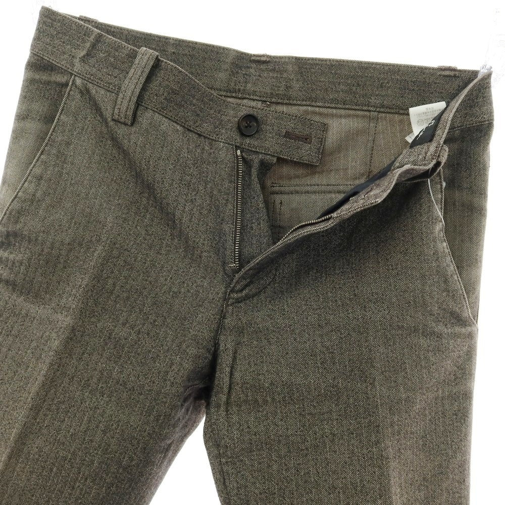 【中古】ピーエス ポールスミス PS Paul Smith コットン ヘリンボーン カジュアルスラックスパンツ ブラックxアイボリー系【 S 】【 状態ランクC 】【 メンズ 】