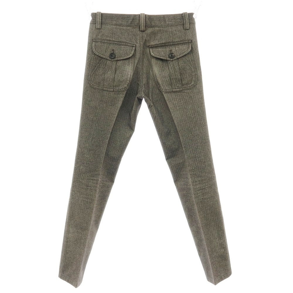 【中古】ピーエス ポールスミス PS Paul Smith コットン ヘリンボーン カジュアルスラックスパンツ ブラックxアイボリー系【 S 】【 状態ランクC 】【 メンズ 】