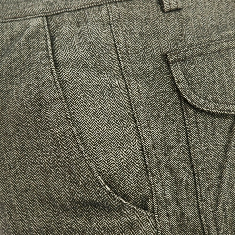 【中古】ピーエス ポールスミス PS Paul Smith コットン ヘリンボーン カジュアルスラックスパンツ ブラックxアイボリー系【 S 】【 状態ランクC 】【 メンズ 】