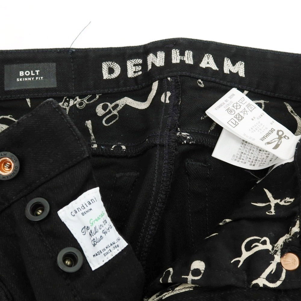 【中古】デンハム DENHAM ストレッチ コットンレーヨンポリエステル デニムパンツ ジーンズ ブラック【 28 】【 状態ランクB 】【 メンズ 】