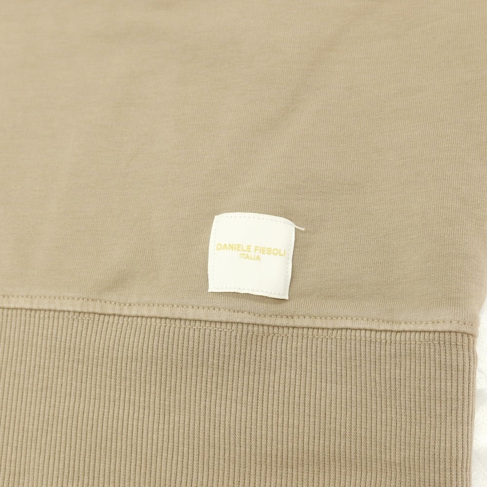 【中古】ダニエルフィエゾーリ DANIELE FIESOLI ストレッチ コットン クルーネック スウェット ベージュ【 S 】【 状態ランクB 】【 メンズ 】