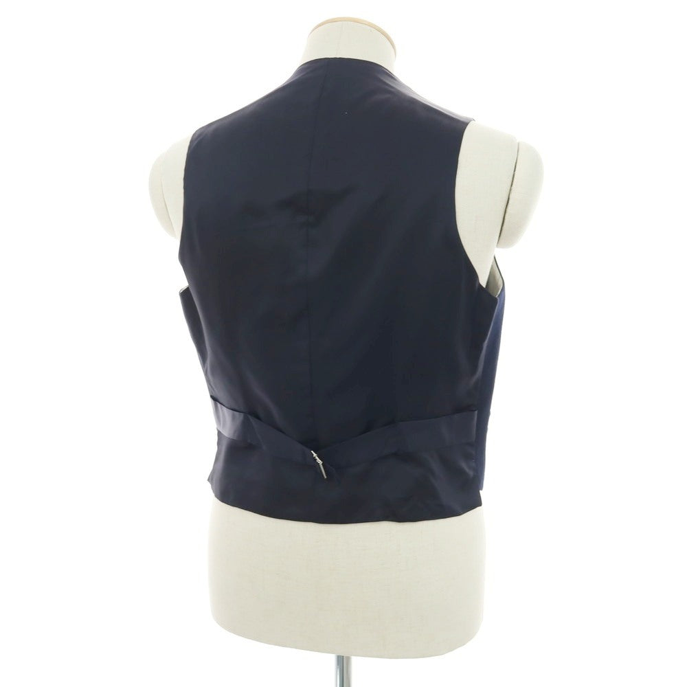 【中古】バタクハウスカット batak house cut ウール ダブル6B ドレス系ジレ ベスト ネイビー【 34 】【 状態ランクB 】【 メンズ 】