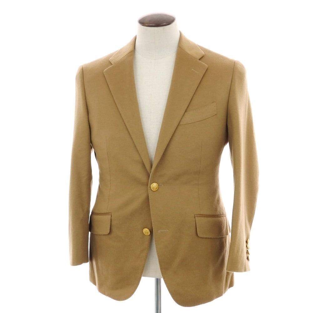 【中古】ポールスチュアート PAUL STUART カシミヤ 2B テーラードジャケット キャメル【 表記なし(L位) 】【 状態ランクB 】【 メンズ 】