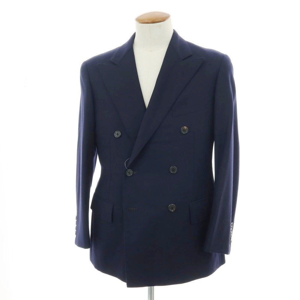 【中古】ポロ ラルフローレン Polo Ralph Lauren ウール ダブル6B テーラードジャケット ネイビー【 A5 】【 状態ランクB 】【 メンズ 】