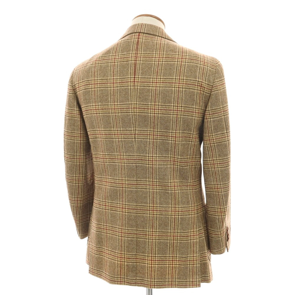 【中古】オラッツィオ ルチアーノ Orazio Luciano ウール チェック 3B カジュアルジャケット ブラウン【 46 】【 状態ランクB 】【 メンズ 】