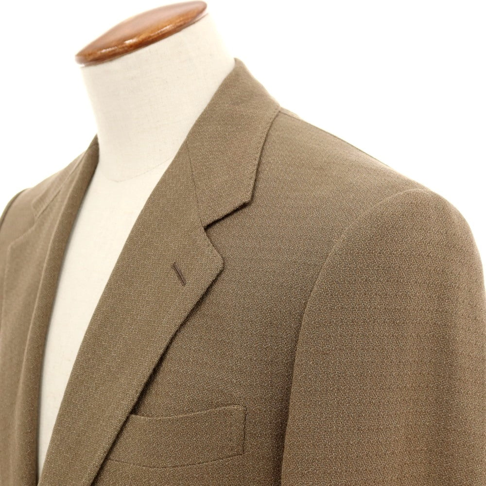 【中古】カモシタ camoshita リネンコットン 3つボタンスーツ ブラウン【サイズ46】【 状態ランクB 】【 メンズ 】