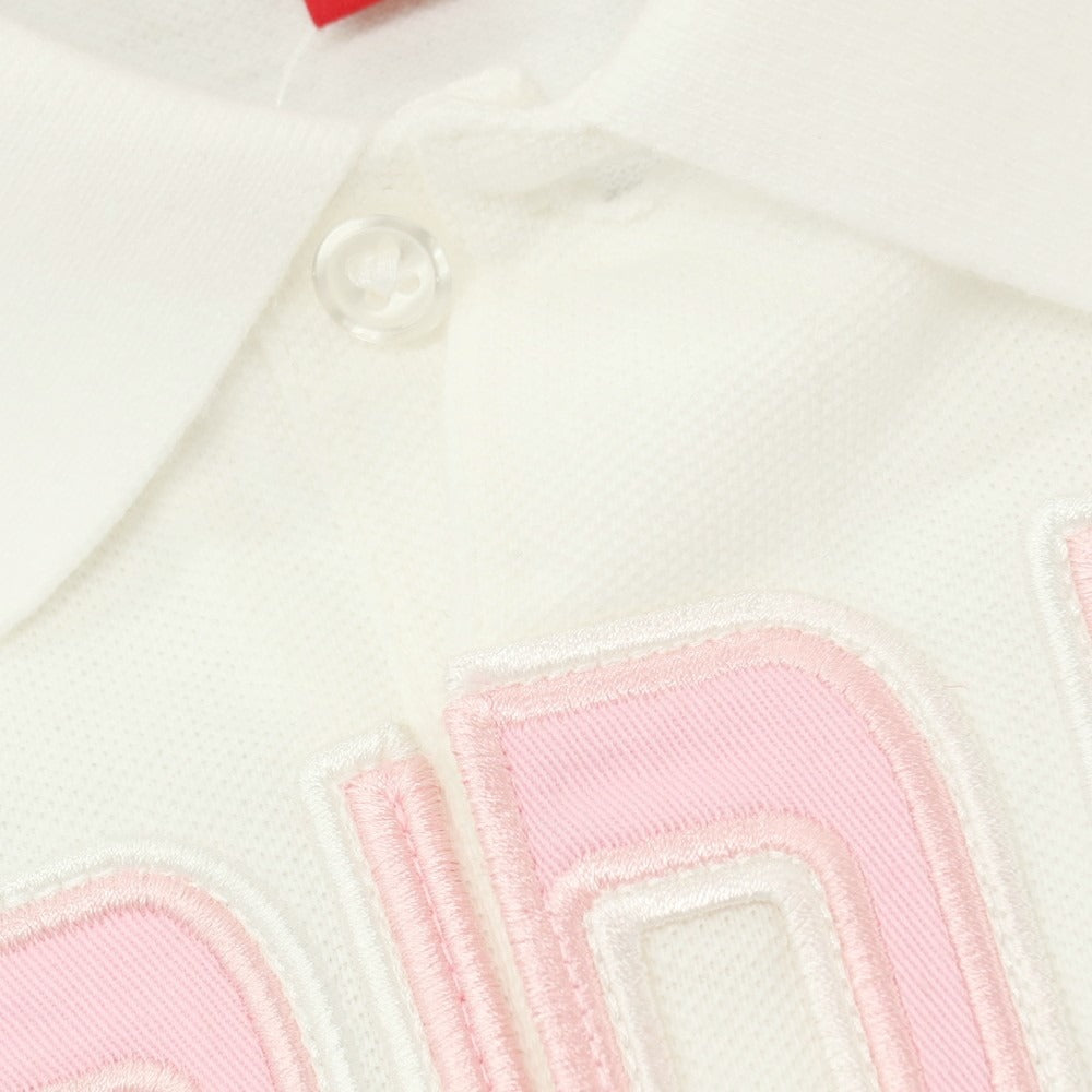 【中古】シュプリーム Supreme 2025年秋冬 Twill Applique Polo コットン 鹿の子 半袖ポロシャツ ホワイト【 XL 】【 状態ランクA 】【 メンズ 】