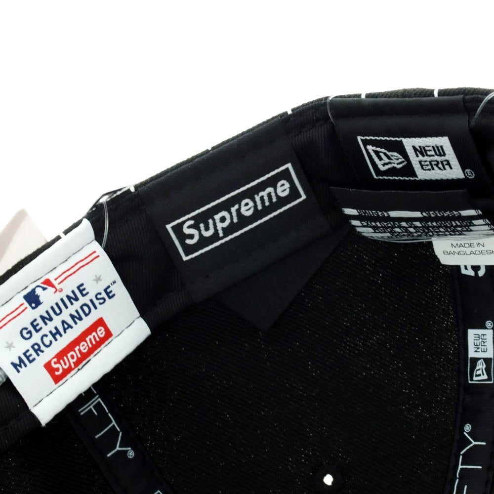 【中古】【未使用】シュプリーム Supreme 2025年秋冬 MLB Teams Box Logo New Era キャップ ブラックxブルーグリーン【 7 1/4 】【 状態ランクS 】【 メンズ 】