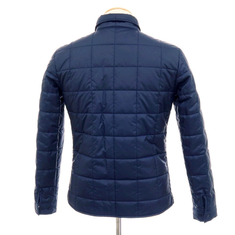 【中古】ブリッラ ペル イル グスト Brilla per il gusto ポリエステル スクエア キルティング 中綿ブルゾン ライトネイビー【 S 】【 状態ランクB 】【 メンズ 】