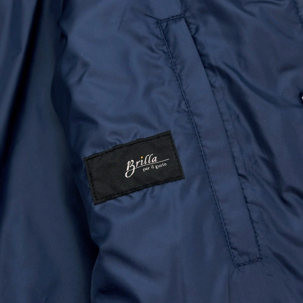 【中古】ブリッラ ペル イル グスト Brilla per il gusto ポリエステル スクエア キルティング 中綿ブルゾン ライトネイビー【 S 】【 状態ランクB 】【 メンズ 】
