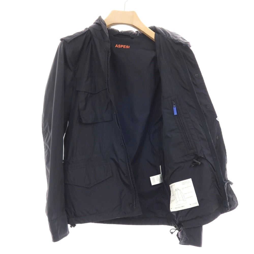 【中古】アスペジ ASPESI I117 MINIFIELD VENTO M-65 ナイロン ミリタリージャケット ダークネイビー【サイズXS】【 状態ランクC 】【 メンズ 】