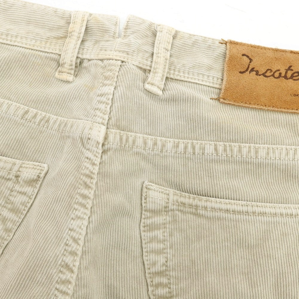 【中古】インコテックス INCOTEX ストレッチ コットン 細畝 コーデュロイパンツ ベージュ【 29 】【 状態ランクC 】【 メンズ 】