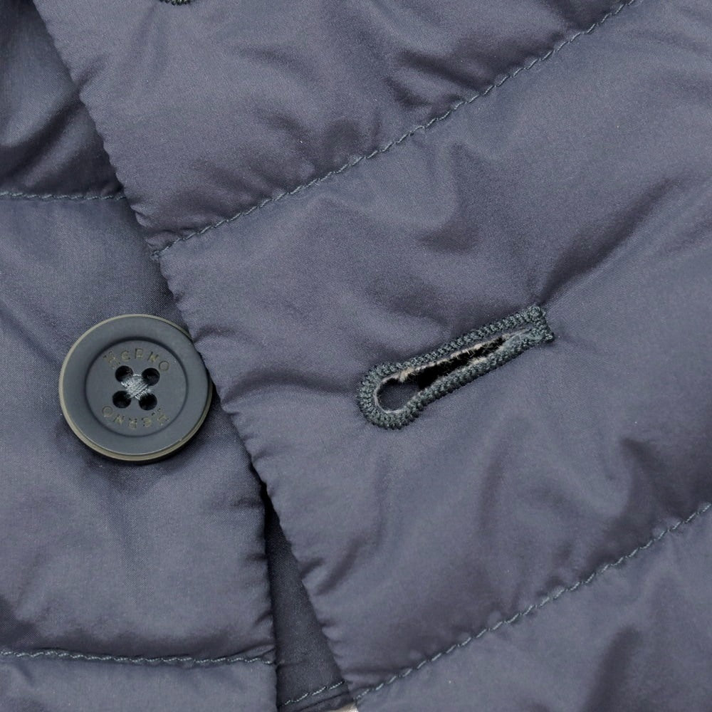 【中古】ヘルノ Herno ナイロン ダウンベスト ジレ スモークブルー【 48 】【 状態ランクB 】【 メンズ 】