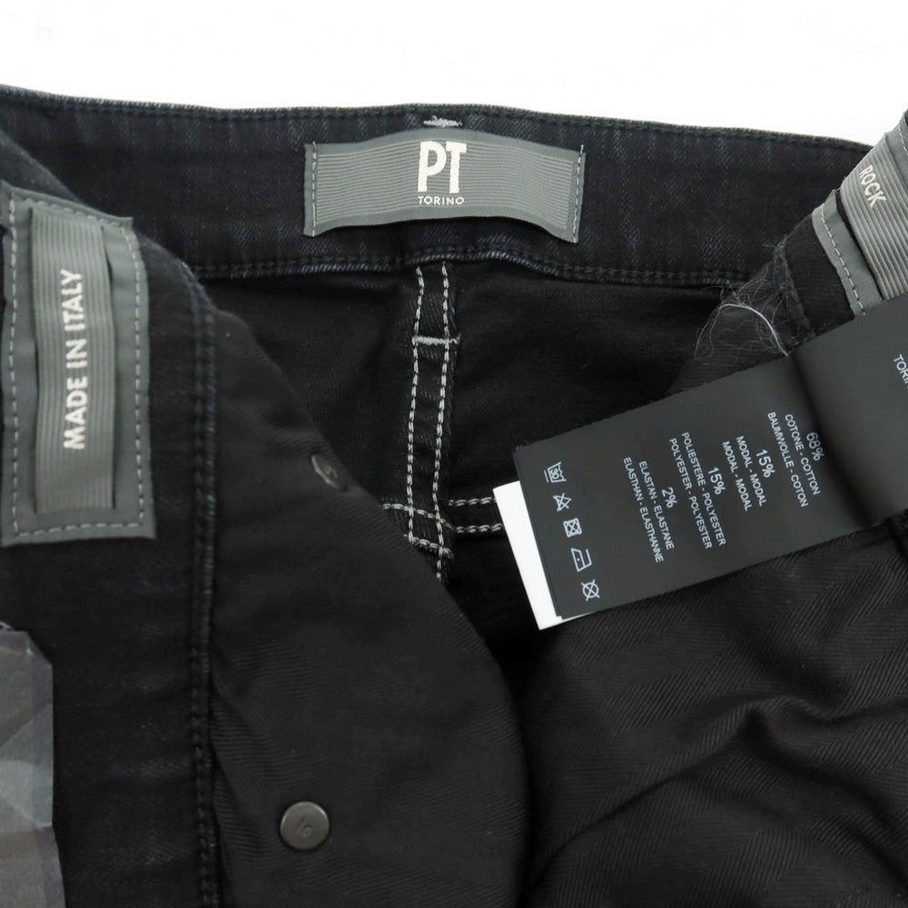 【中古】【未使用】ピーティートリノ デニム PT TORINO DENIM ROCK ストレッチ コットンモダールポリエステル デニムパンツ ブラック【 31 】【 状態ランクS 】【 メンズ 】