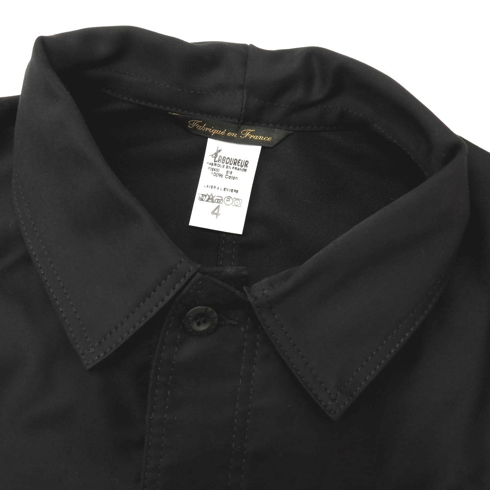 【中古】ル ラブルール LABOUREUR コットン カバーオール ブラック【サイズ4】【 状態ランクB 】【 メンズ 】