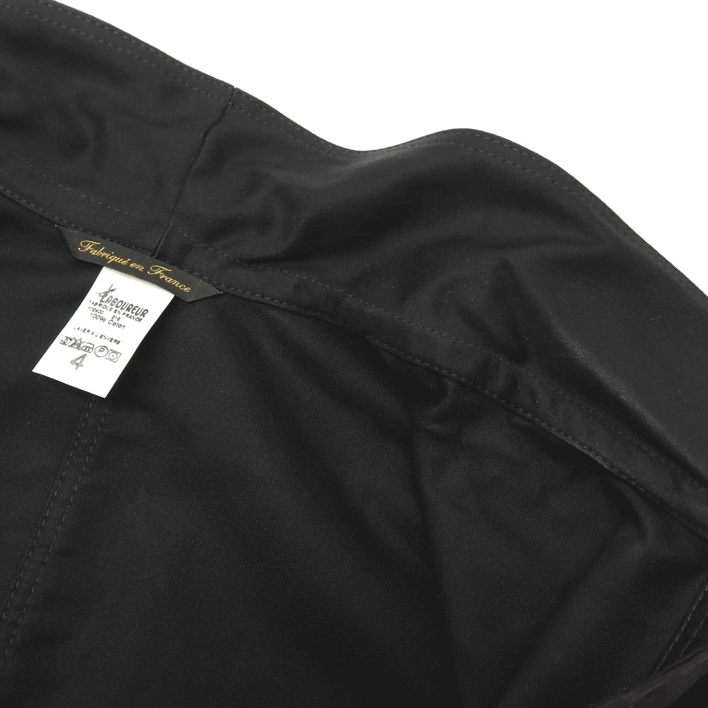 【中古】ル ラブルール LABOUREUR コットン カバーオール ブラック【サイズ4】【 状態ランクB 】【 メンズ 】