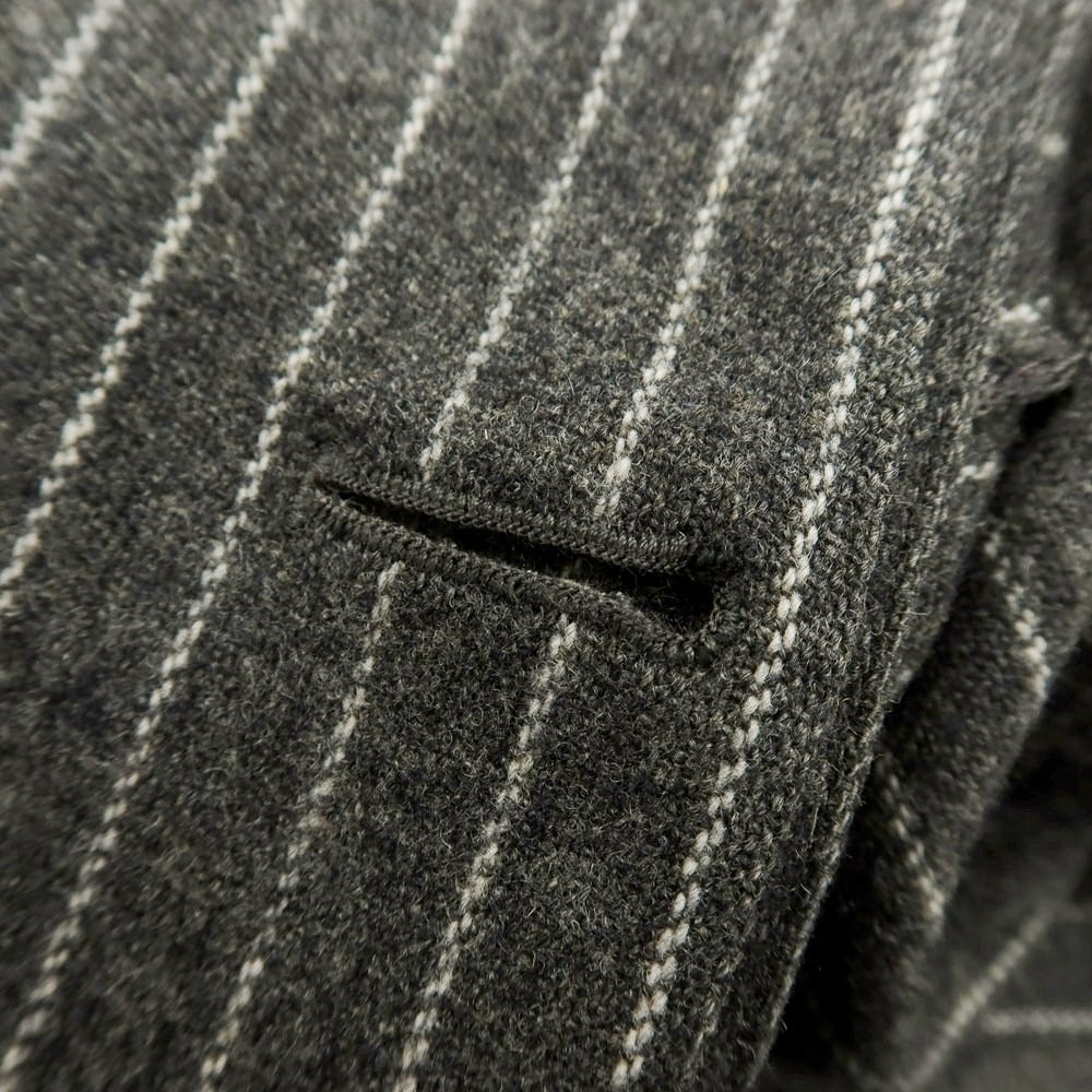 【中古】マッキントッシュ Mackintosh ウールカシミヤ ストライプ ステンカラーコート グレーxホワイト【 38 】【 状態ランクC 】【 メンズ 】