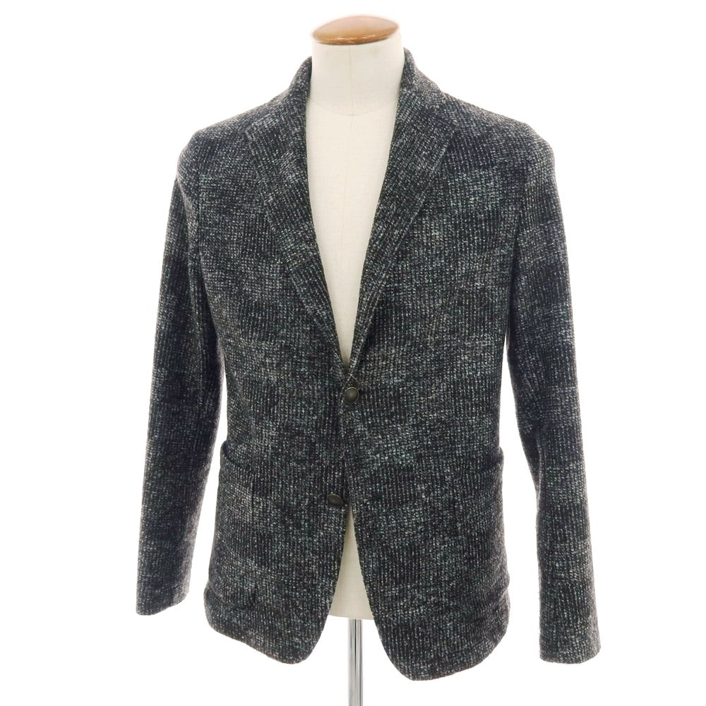 【中古】フラディ FRADI POSTAGE K アクリルポリエステルウール 2B カジュアルジャケット グレーxホワイト【 48 】【 状態ランクB 】【 メンズ 】