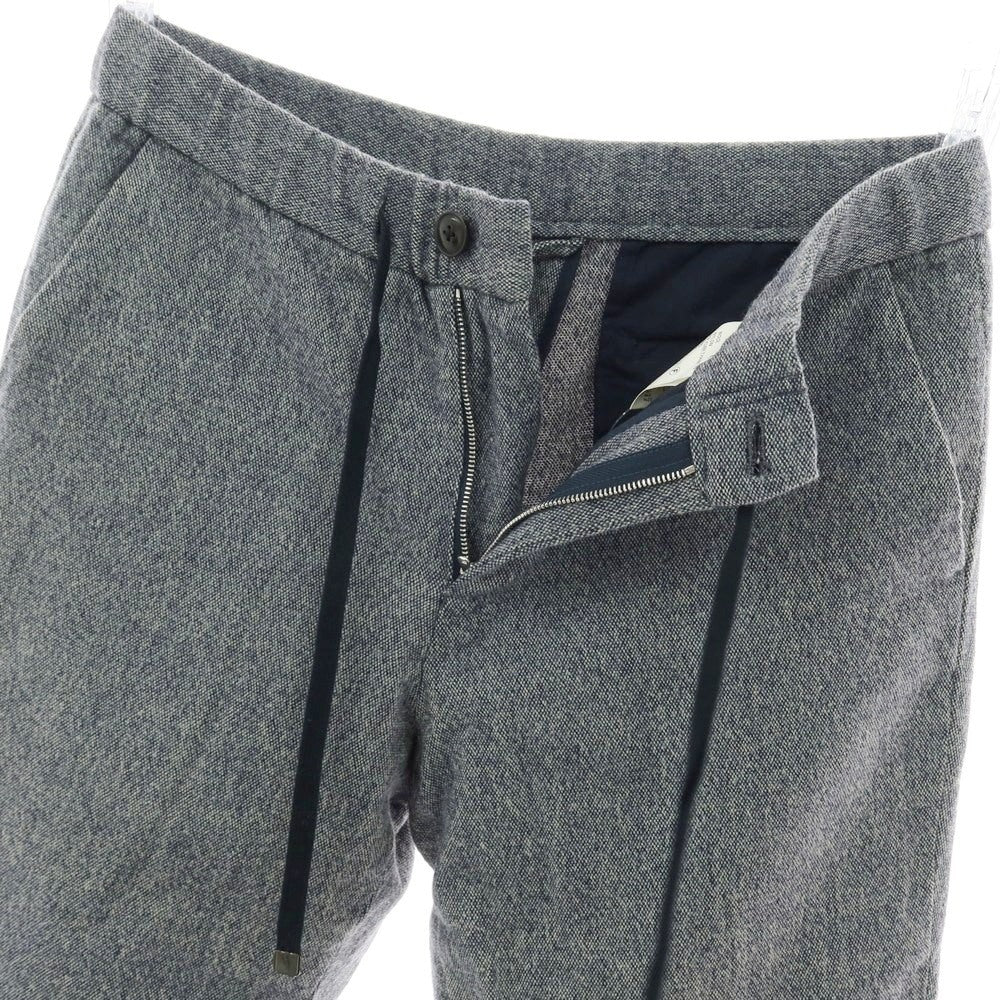 【中古】トゥモローランド TOMORROWLAND ストレッチ ウールナイロン イージーパンツ ネイビーxホワイト【 M 】【 状態ランクC 】【 メンズ 】