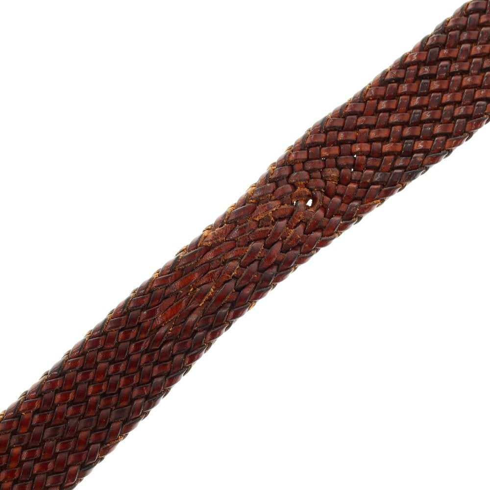 【中古】ウィリアム WILLIAM International Gallery BEAMS別注 レザー メッシュベルト ブラウンxシルバー【 34 】【 状態ランクC 】【 メンズ 】