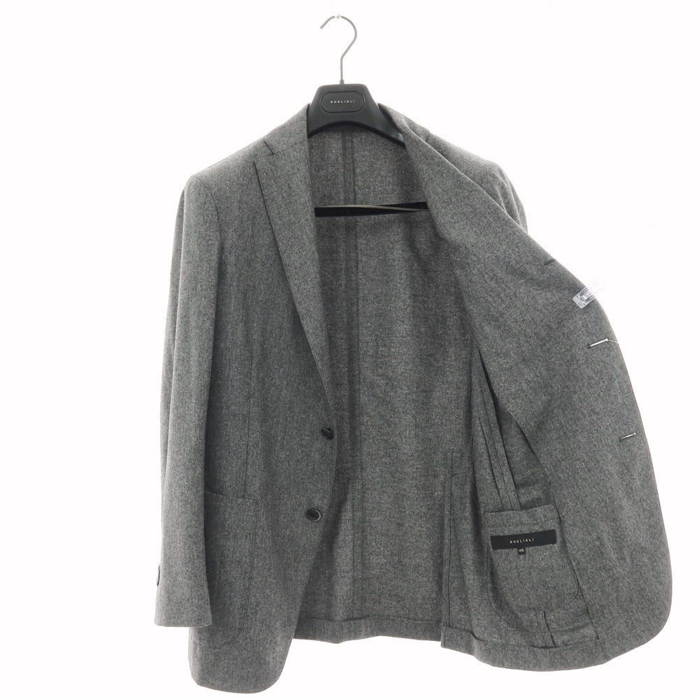【中古】ボリオリ BOGLIOLI WIGHT ウール 3つボタンスーツ グレー【サイズ46】【 状態ランクB 】【 メンズ 】