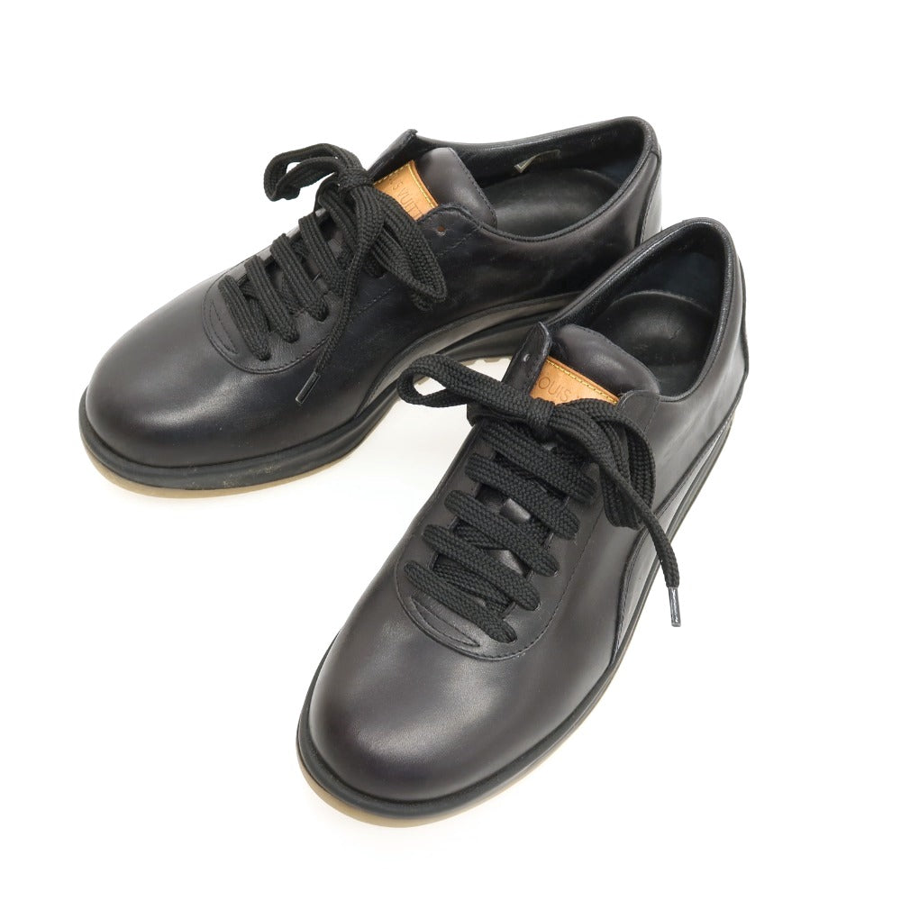 【中古】ルイ ヴィトン LOUIS VUITTON レザー スニーカー ブラック【サイズ5】【 状態ランクD 】【 メンズ 】