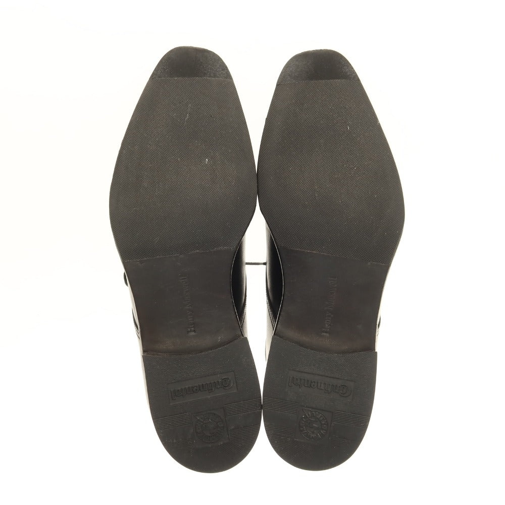 【中古】ヘンリーマックスウェル HENRY MAXWELL ストレートチップ ドレスシューズ ブラック【サイズ61/2E】【 状態ランクB 】【 メンズ 】