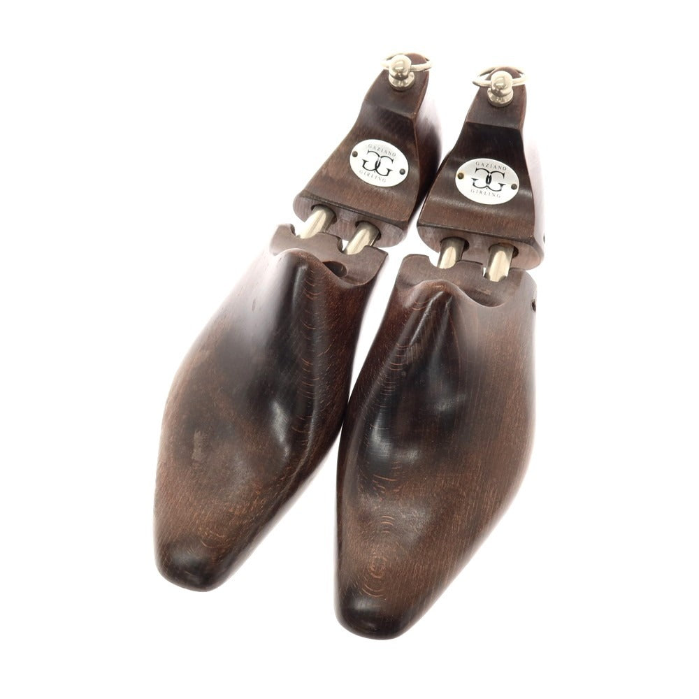 【中古】ガジアーノ&ガーリング GAZIANO & GIRLING KN-14用 木製 シューツリー シューキーパー ダークブラウンxシルバー【サイズ61/2F】【 状態ランクB 】【 メンズ 】